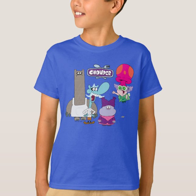 Camiseta Shnitzel, Mung, Chowder e Truffles (Frente)