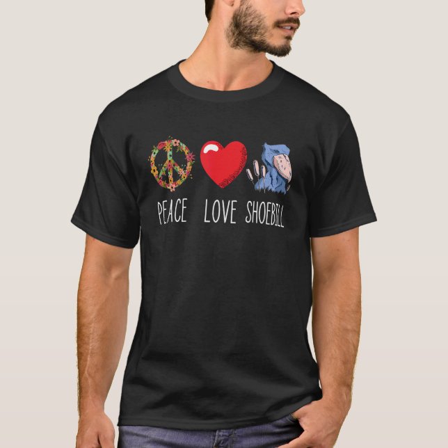 Camiseta Shobill Love Mayan Bird Heart African Bird (Frente)