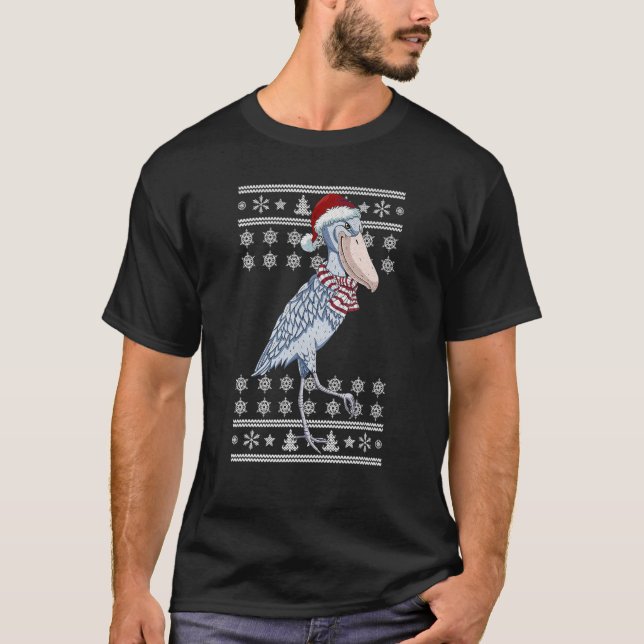 Camiseta Shobill Santa Hat Ugly Sweater Pássaro de Natal Lo (Frente)