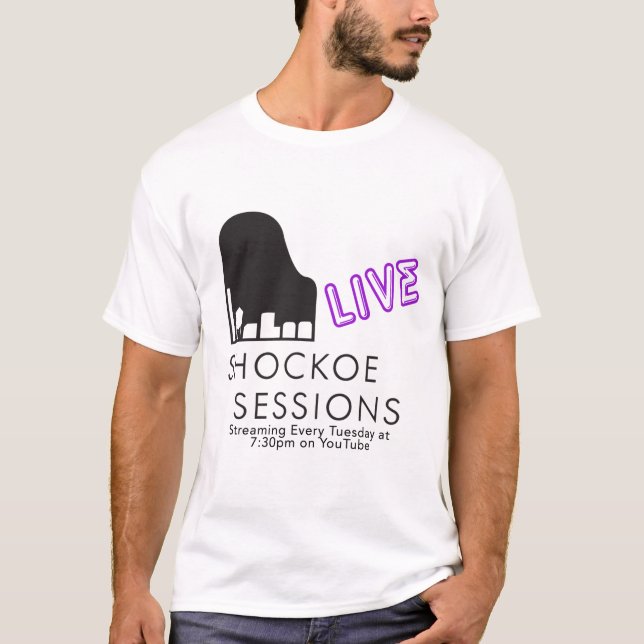 Camiseta Shockoe Sessions Ao Vivo Apresentam T-Shirts! (Frente)