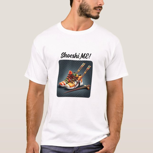Camiseta Shoeshi ME - Sneaker Sushi Único (Frente)