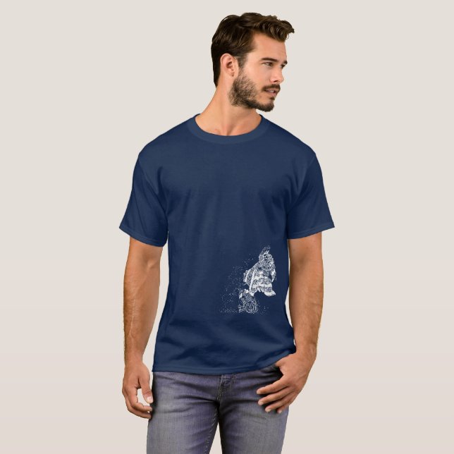 Camiseta Shoki o assassino do demónio e o t-shirt de Oni (Frente Completa)