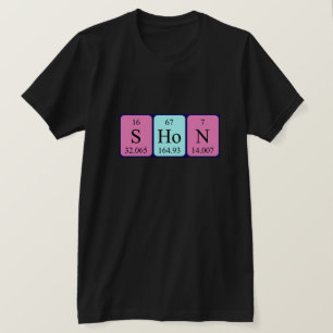 Camiseta Shon periódica mesa name shirt