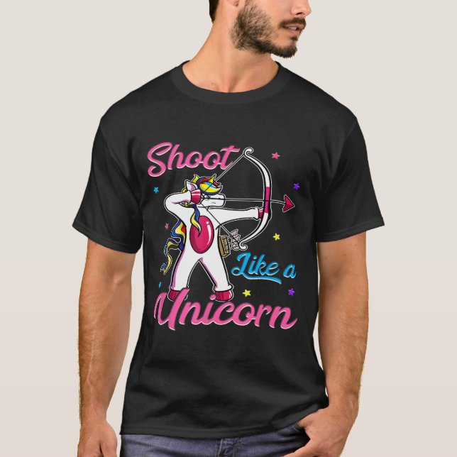 Camiseta Shoot Like A Unicorn Archer  Funny Bow Arrow Arche (Frente)