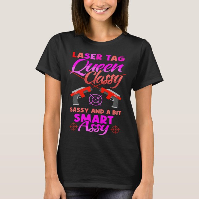 Camiseta Shooting Game Laser Tag Queen & Lasertag (Frente)