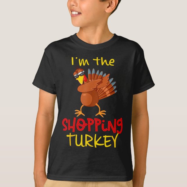 Camiseta Shopng Turkey Matching Family Group Thanksgiving P (Frente)