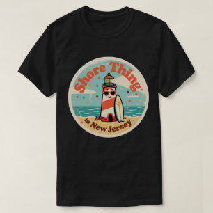 Camiseta Shore Thing - Trabalho de arte do farol de Nova Je