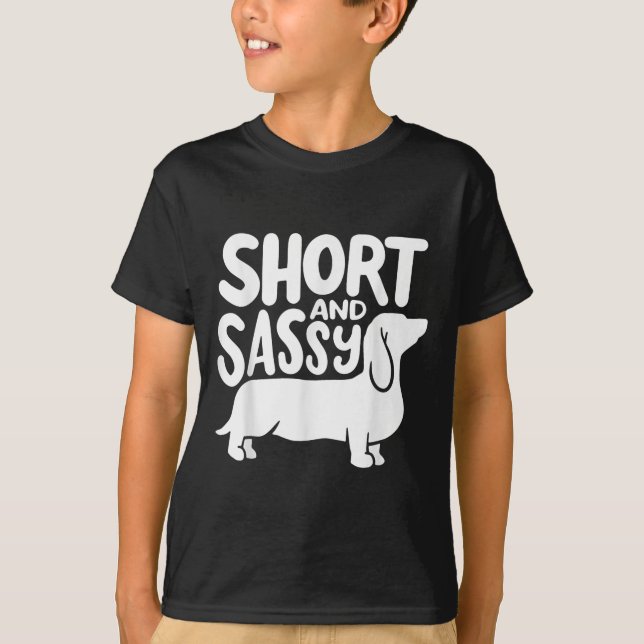 Camiseta Short And Sy Funny Daschund Dog Lover Quote  (Frente)