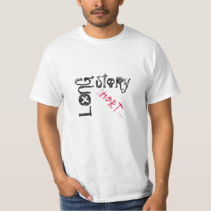 Camiseta Short longo da história… T-shirt (das citaçõe