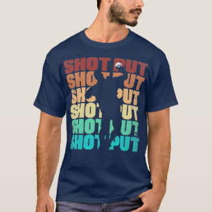 Camiseta Shot Put Putter Track and Field Shot Colocando Sil
