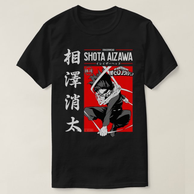Camiseta Shota Aizawa M.H.A Clássica (Frente do Design)