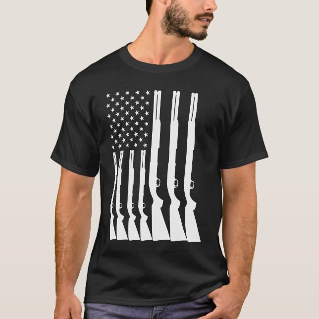 Camiseta Shotgun Flag segundo Emenda Pro Gun Rights (Frente)