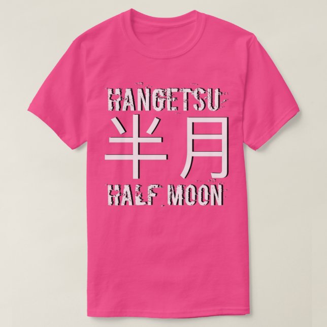 Camiseta Shotokan Kata Design Hangetsu Half Moon karate (Frente do Design)