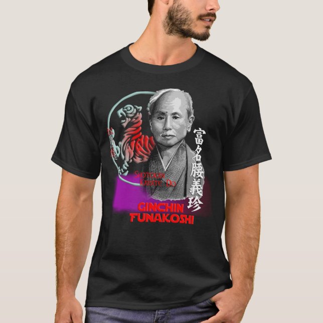 Camiseta Shotokan Mestrados Gichin Funakoshi - Karate T-Shi (Frente)
