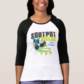 Camiseta Shotput e disco - poder da menina
