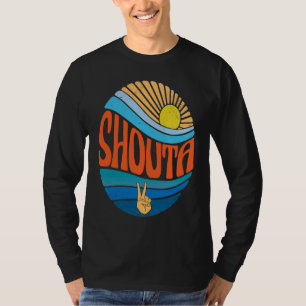Camiseta Shouta  Vintage Pôr do Sol Shouta Groovy Tie Dye