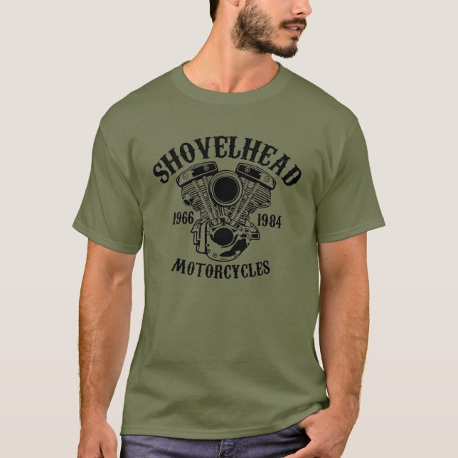 Camiseta Shovelhead 1966 - 1984 Biker T-Shirt (Frente)