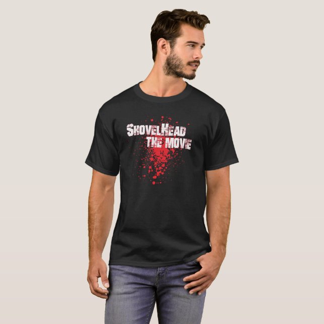 Camiseta SHOVELHEAD o FILME - "bom" t-shirt sangrento (Frente Completa)