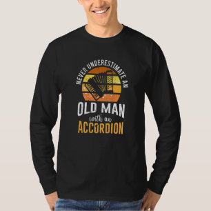 Camiseta Show Acordionista do Jogador Acordeão de Mens Anti