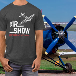 Camiseta SHOW AÉREO B-17 Avião Antigo da II Guerra Mundial,
