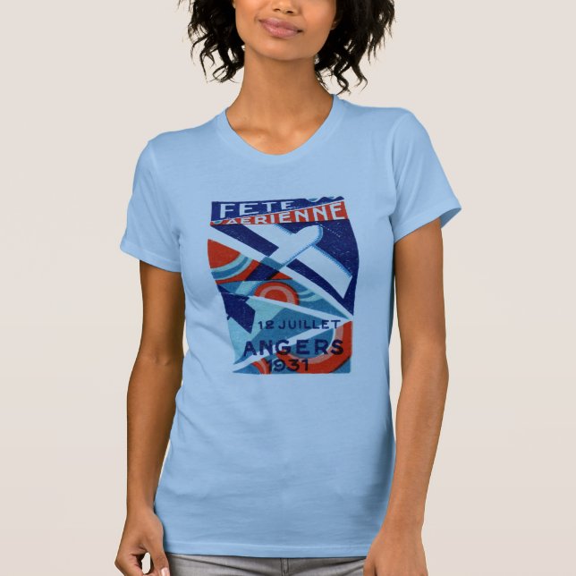 Camiseta Show aéreo internacional francês de 1931 (Frente)