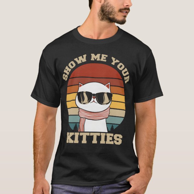 Camiseta Show me your Kitties Cat Lover boy (Frente)