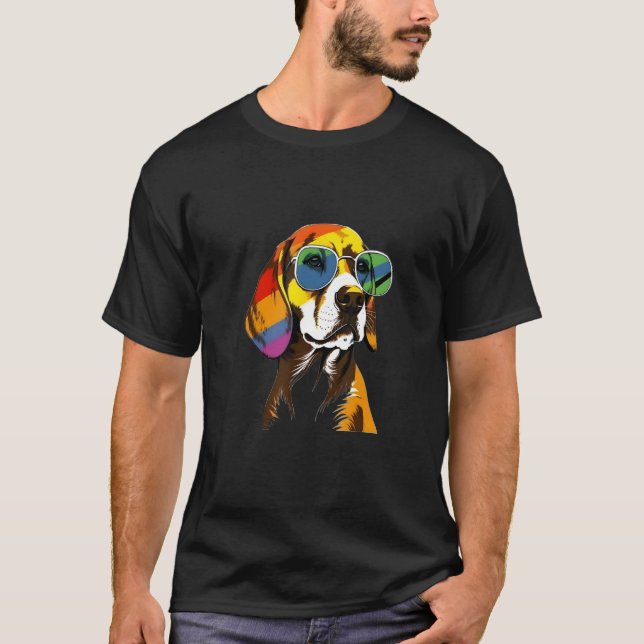Camiseta Show Your Pet Pride  Hippie Hippy Beagle (Frente)