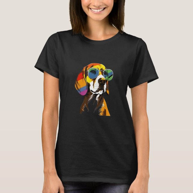 Camiseta Show Your Pet Pride  Hippie Hippy Beagle (Frente)