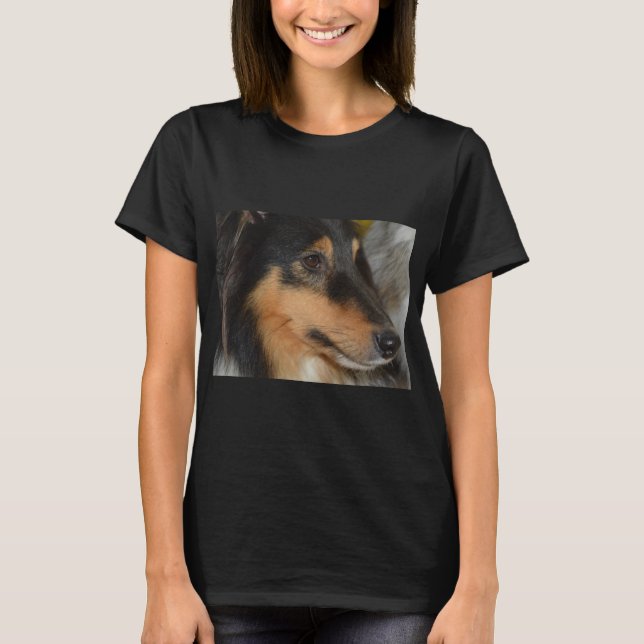 Camiseta shp shp preto branco bronzeado cabeça (Frente)