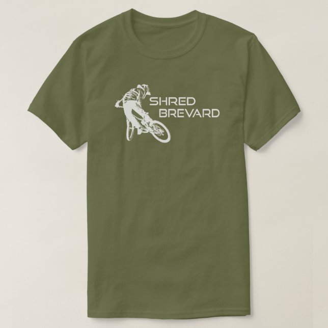 Camiseta Shred Brevard North Carolina Mountain Biking (Frente do Design)