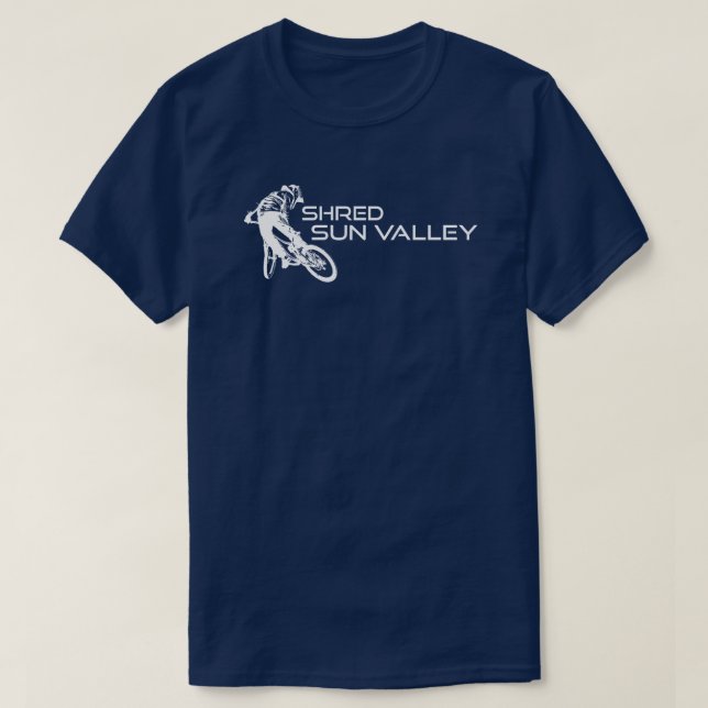 Camiseta Shred Sun Valley Idaho Mountain Bike (Frente do Design)
