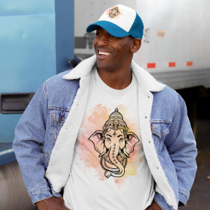 Camiseta Shri Ganesh, Deus Hindu da Riqueza e Prosperidade