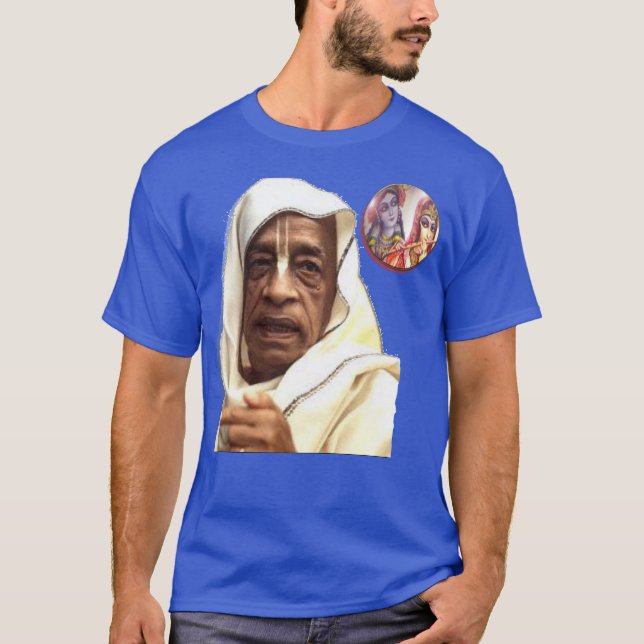 Camiseta Shrila Prabhupada negocia no ॐ de Radha-Krsna (Frente)