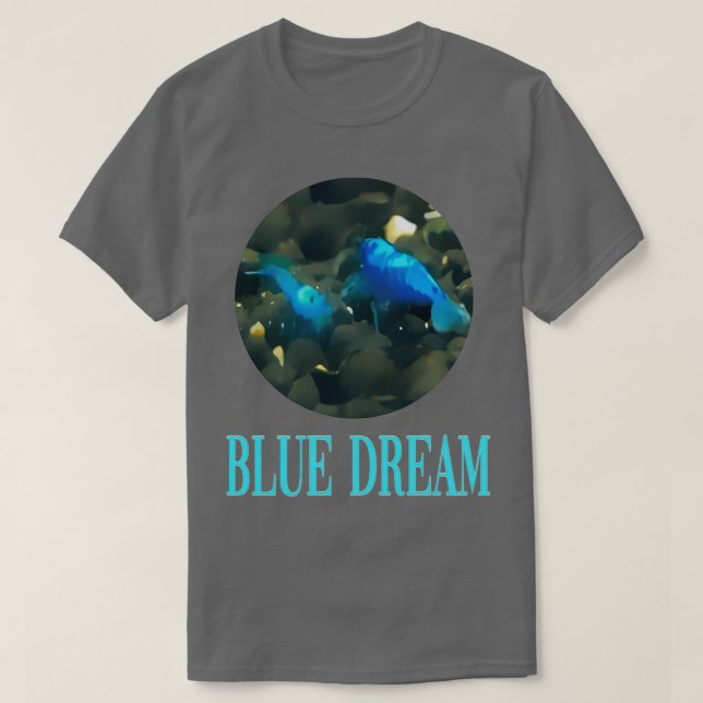Camiseta Shrimp de Sonho Azul (Frente do Design)