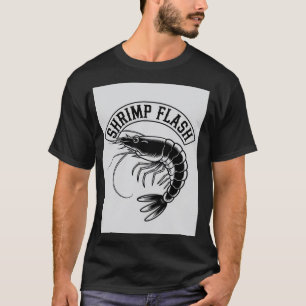 Camiseta Shrimp de vela: Design de tatuagem Flash tradicion