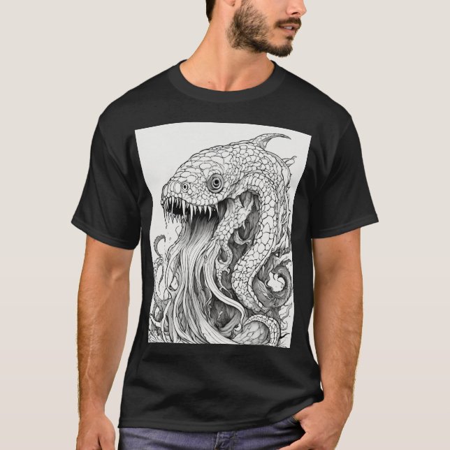 Camiseta Shrimp Flash Tattoo Tee - Sailor Jerry Style (Frente)