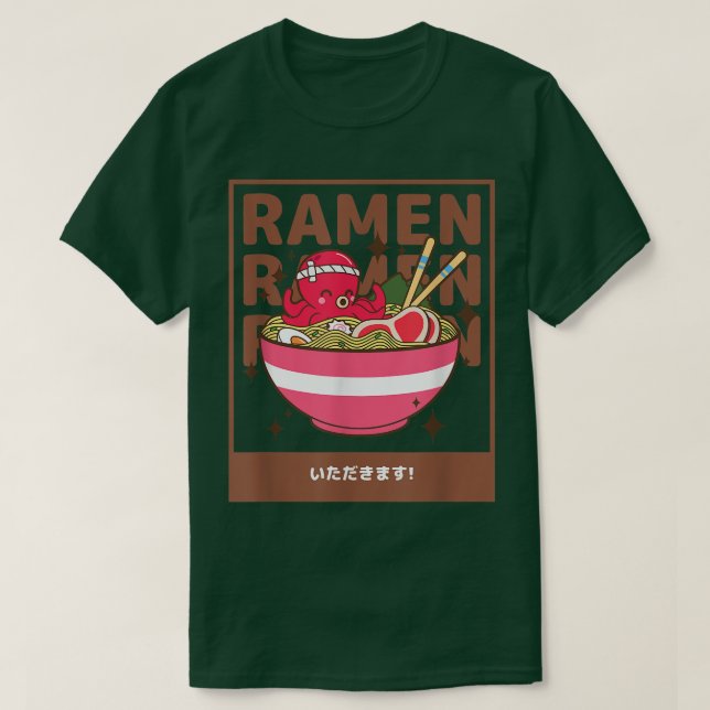 Camiseta Shrimp Ramen Japonês, Cute Kawaii Anime (Frente do Design)