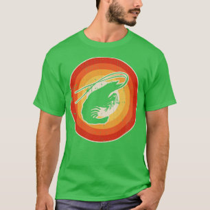 Camiseta Shrimp Sunset Retro para Homens Meninas Crianças