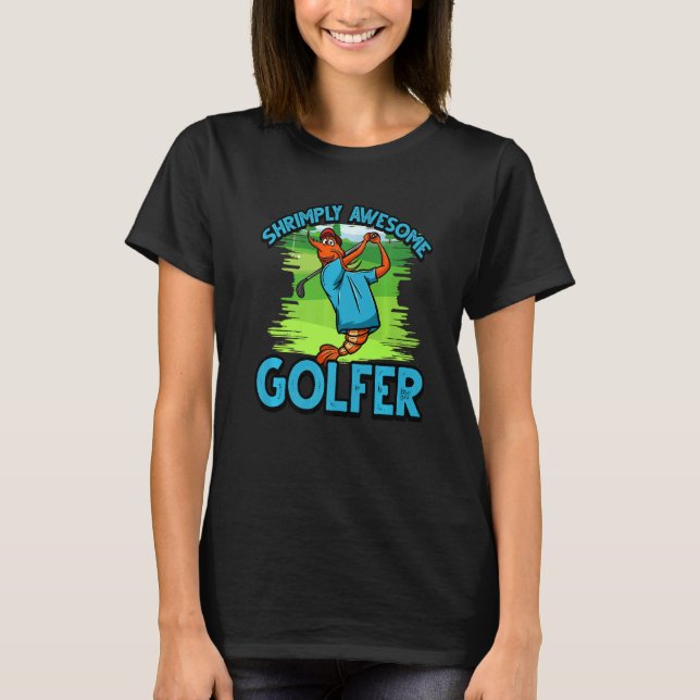 Camiseta Shrimpprawn Pun Golfer (Frente)