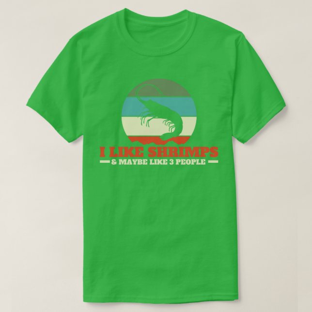 Camiseta Shrimps Seafood Introduvert Retro (Frente do Design)