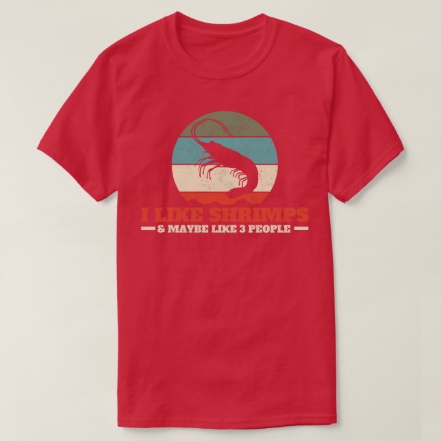 Camiseta Shrimps Seafood Introduvert Vintage (Frente do Design)