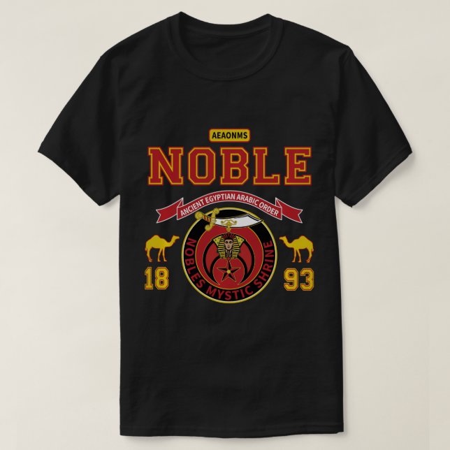 Camiseta Shriner Noble AEAONMS 1893 Mason PH Shriner Parent (Frente do Design)