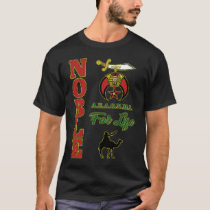 Camiseta Shriners Nobre Por Toda a Vida Místico Brilho Maço