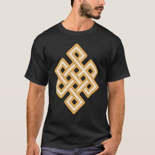 Camiseta Shrivatsa Budista Mystical Knot Boa Sorte Ashtama
