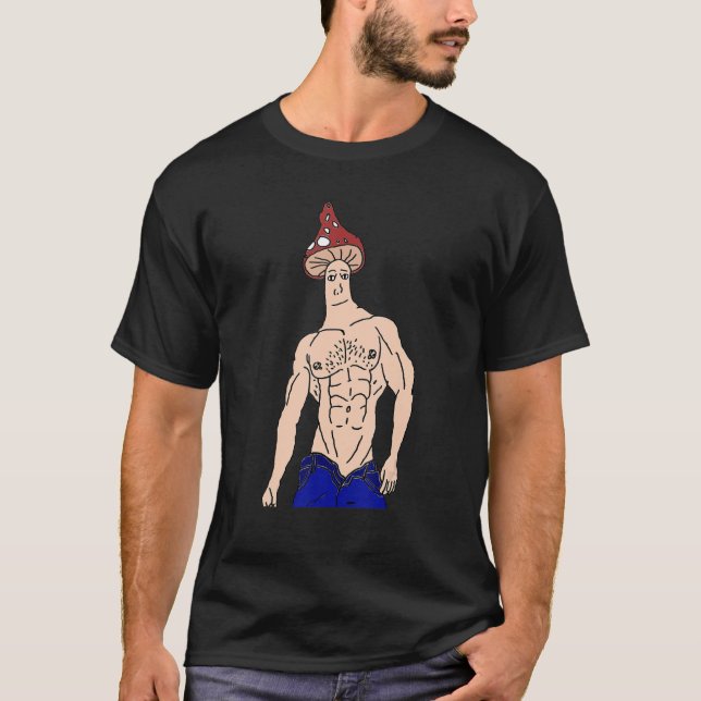 Camiseta Shroomjak Mushroom Wojak O Shrigma Mase Meme (Frente)