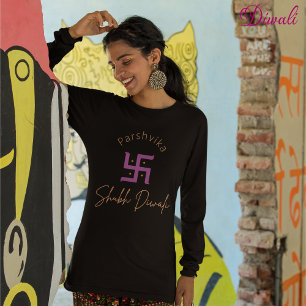 Camiseta Shubh Diwali - design de etnia indiana personalizá