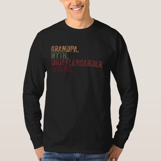Camiseta Shuffleboarder Grandpa And Shuffleboard Granddad (Frente)