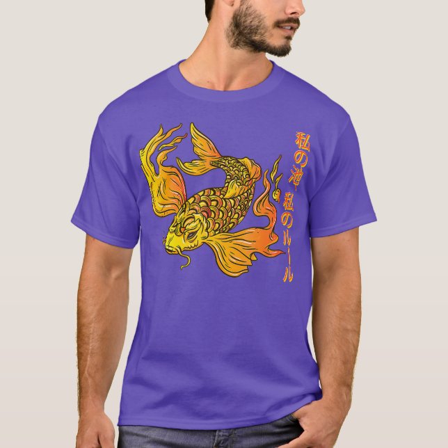 CAMISETA SHUSUI KOI PEIXE PARA O AMANTE DE ARTE JAPONÊS (Frente)