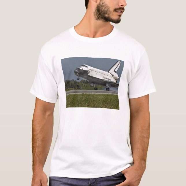 Camiseta Shuttle Endeavor pousando o Centro Espacial Kenned (Frente)