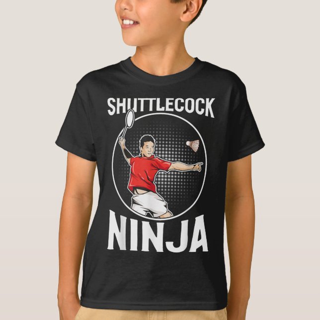 Camiseta Shuttle Ninja Funny Badminton Player (Frente)